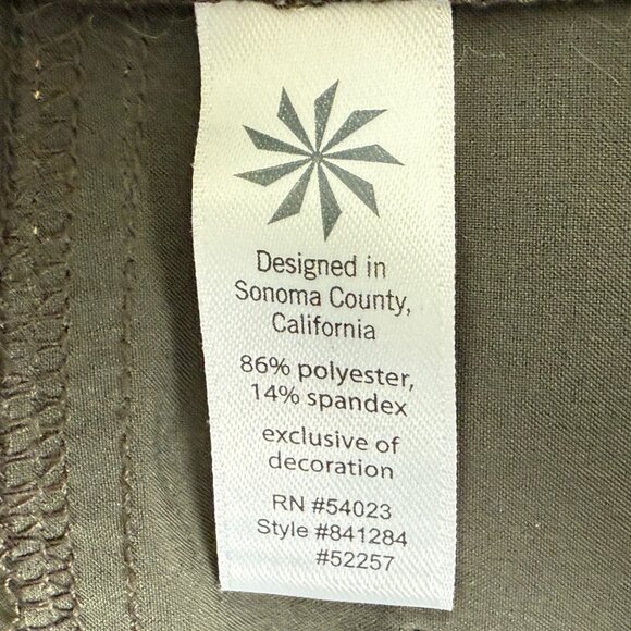 Athleta Brown Capri Cargo Pants Sz 6 Stretch Performance Contrast Stitching - Picture 13 of 13